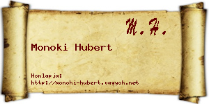 Monoki Hubert névjegykártya